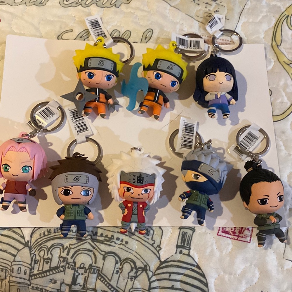 Naruto and Anime/Funko key chain lot all new some with tags